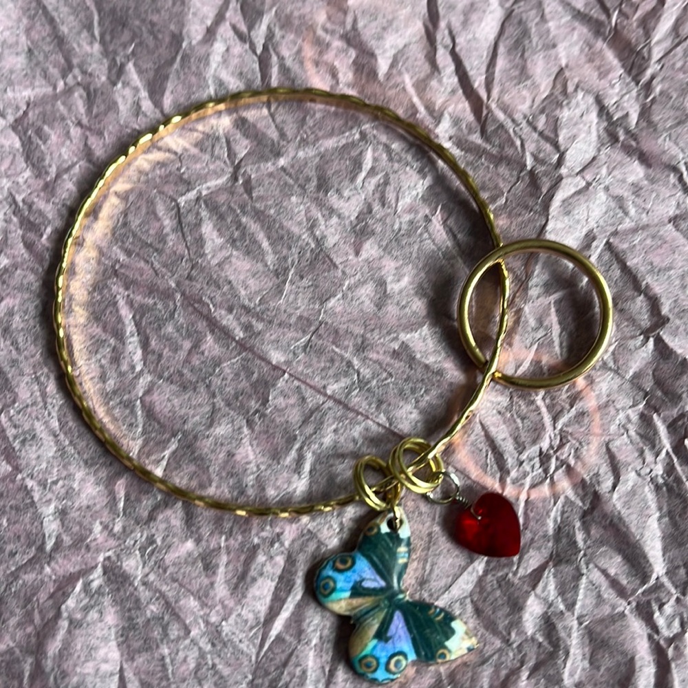Beautiful rhinestone keychain bracelet handmade